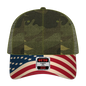 OTTO 121-1281 6 Panel Low Profile Mesh Back Trucker Dad Cap - Camo 008 - Camo 008 / 7 3/8’’ - 7 5/8’’
