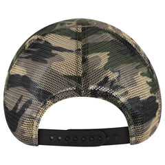 OTTO 121-1281 6 Panel Low Profile Mesh Back Trucker Dad Cap - Camo 010 - Camo 010 / 7 3/8’’ - 7 5/8’’