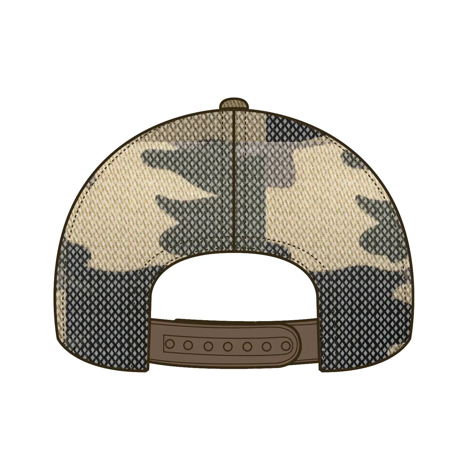 OTTO 121-1281 6 Panel Low Profile Mesh Back Trucker Dad Cap - Camo 010 - Camo 010 / 7 3/8’’ - 7 5/8’’