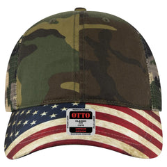 OTTO 121-1281 6 Panel Low Profile Mesh Back Trucker Dad Cap - Dk.Grn/Brn - Dk.Grn/Brn / 7 3/8’’ - 7 5/8’’