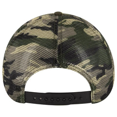 OTTO 121-1281 6 Panel Low Profile Mesh Back Trucker Dad Cap - Dk.Grn/Brn - Dk.Grn/Brn / 7 3/8’’ - 7 5/8’’
