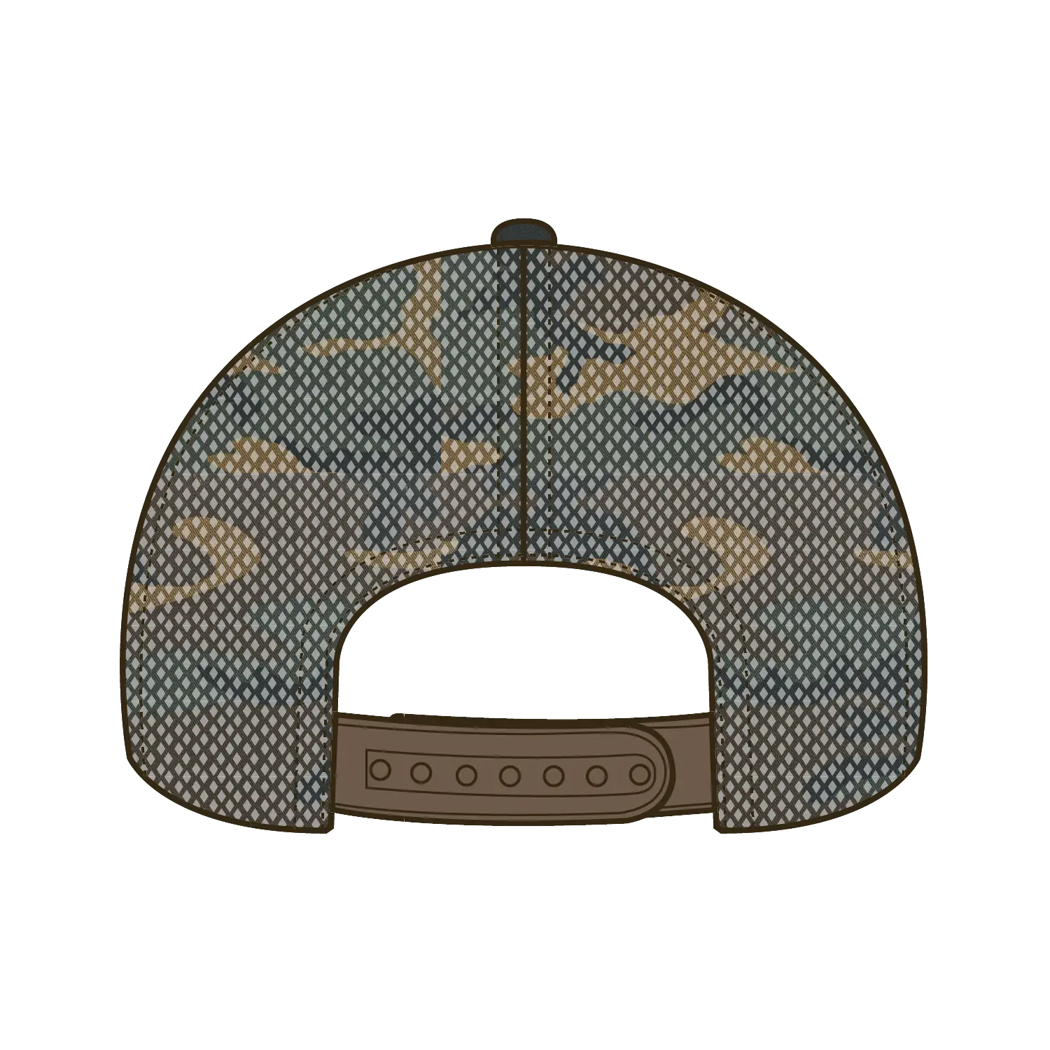 OTTO 121-1281 6 Panel Low Profile Mesh Back Trucker Dad Cap - Dk.Grn/Brn - Dk.Grn/Brn / 7 3/8’’ - 7 5/8’’