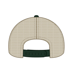 OTTO 121-1297 6 Panel Low Profile Mesh Back Trucker Dad Cap - Dk.Grn/Dk.Grn/Kha - Dk.Grn/Dk.Grn/Kha / 6 1/2’’ - 7 5/8’’