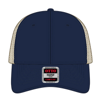 OTTO 121-1297 6 Panel Low Profile Mesh Back Trucker Dad Cap - Nvy/Nvy/Kha - Nvy/Nvy/Kha / 6 1/2’’ - 7 5/8’’