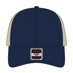 OTTO 121-1297 6 Panel Low Profile Mesh Back Trucker Dad Cap - Nvy/Nvy/Kha - Nvy/Nvy/Kha / 6 1/2’’ - 7 5/8’’