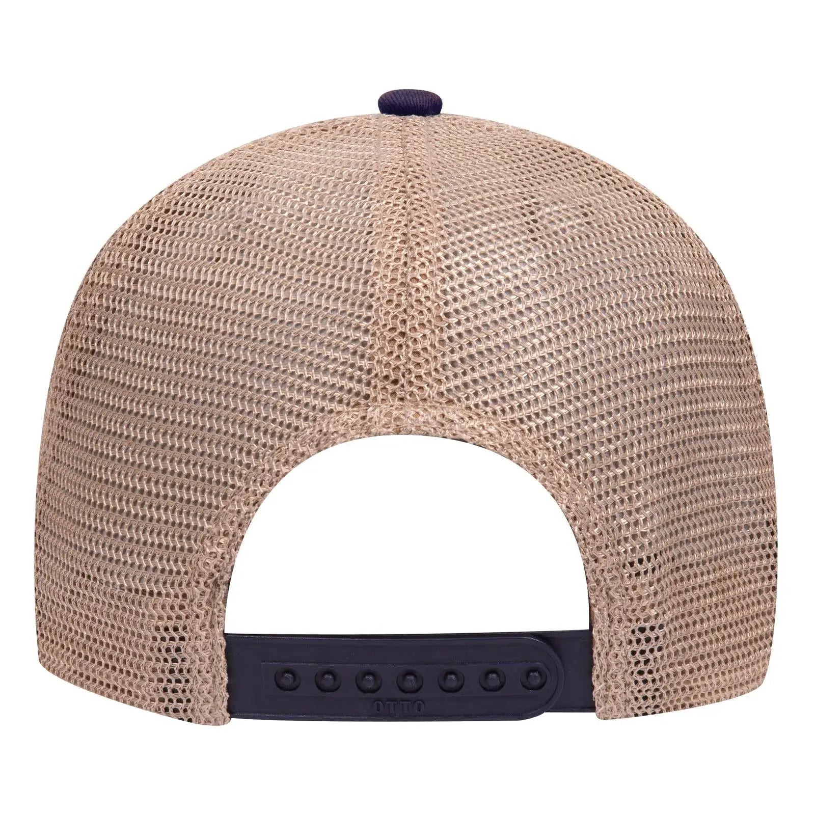 OTTO 121-1297 6 Panel Low Profile Mesh Back Trucker Dad Cap - Nvy/Nvy/Kha - Nvy/Nvy/Kha / 6 1/2’’ - 7 5/8’’