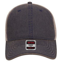 OTTO 121-1297 6 Panel Low Profile Mesh Back Trucker Dad Cap - Nvy/Nvy/Kha - Nvy/Nvy/Kha / 6 1/2’’ - 7 5/8’’