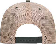 OTTO 121-1297 6 Panel Low Profile Soft Polyester Mesh Back Baseball Cap - Dark Green Dark Green Khaki - Forest Khaki