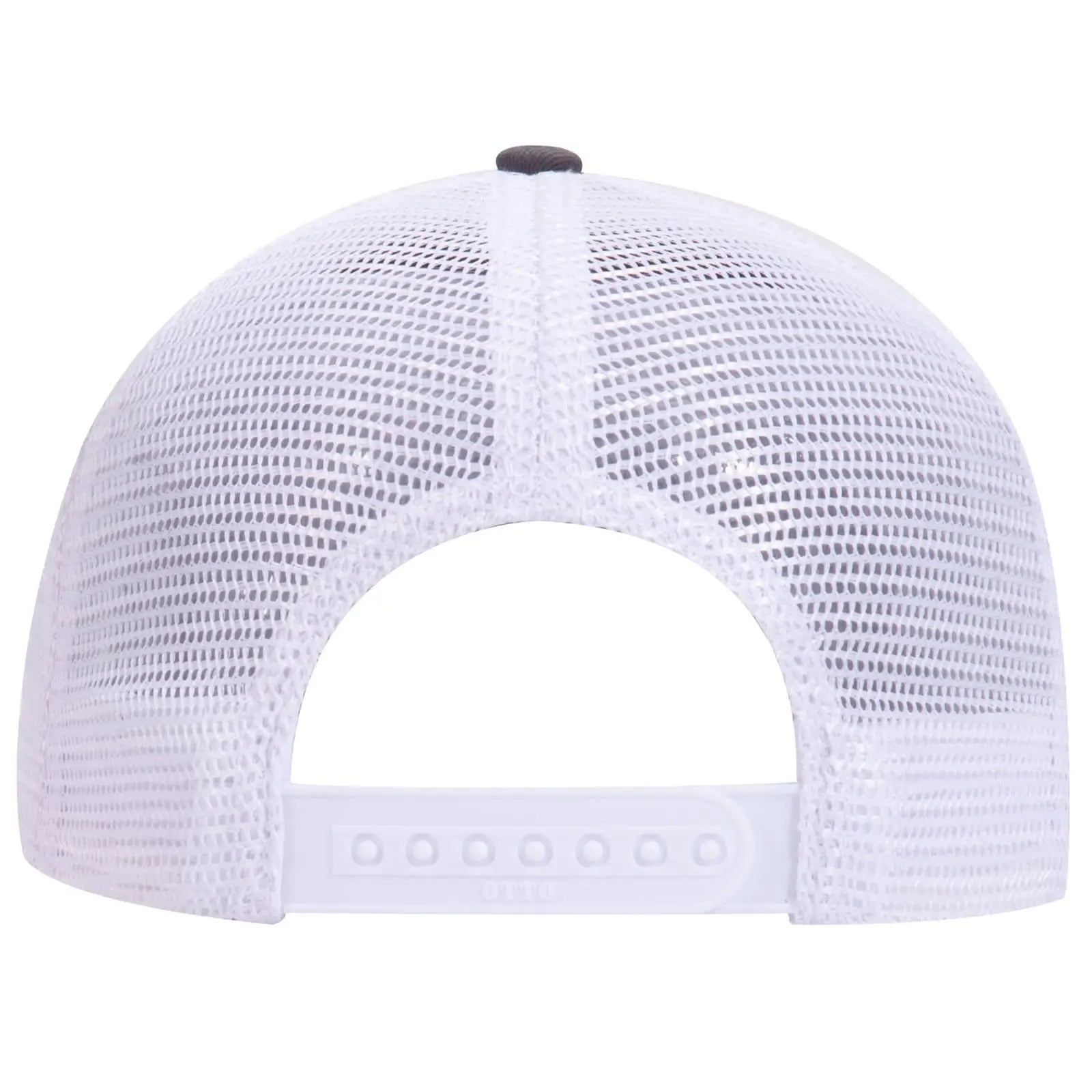OTTO 121-858 6 Panel Low Profile Mesh Back Trucker Dad Cap - Ch.Gry/Ch.Gry/Wht - Ch.Gry/Ch.Gry/Wht / 6 1/2’’ - 7 5/8’’