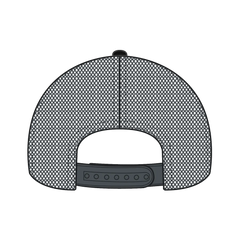 OTTO 121-858 6 Panel Low Profile Mesh Back Trucker Dad Cap - Blk/Blk/Ch.Gry - Blk/Blk/Ch.Gry / 6 1/2’’ - 7 5/8’’