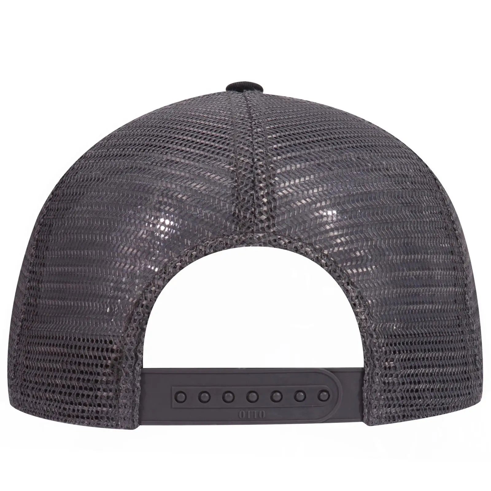 OTTO 121-858 6 Panel Low Profile Mesh Back Trucker Dad Cap - Blk/Blk/Ch.Gry - Blk/Blk/Ch.Gry / 6 1/2’’ - 7 5/8’’