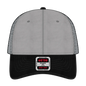 OTTO 121-858 6 Panel Low Profile Mesh Back Trucker Dad Cap - Blk/Gry/Ch.Gry - Blk/Gry/Ch.Gry / 6 1/2’’ - 7 5/8’’