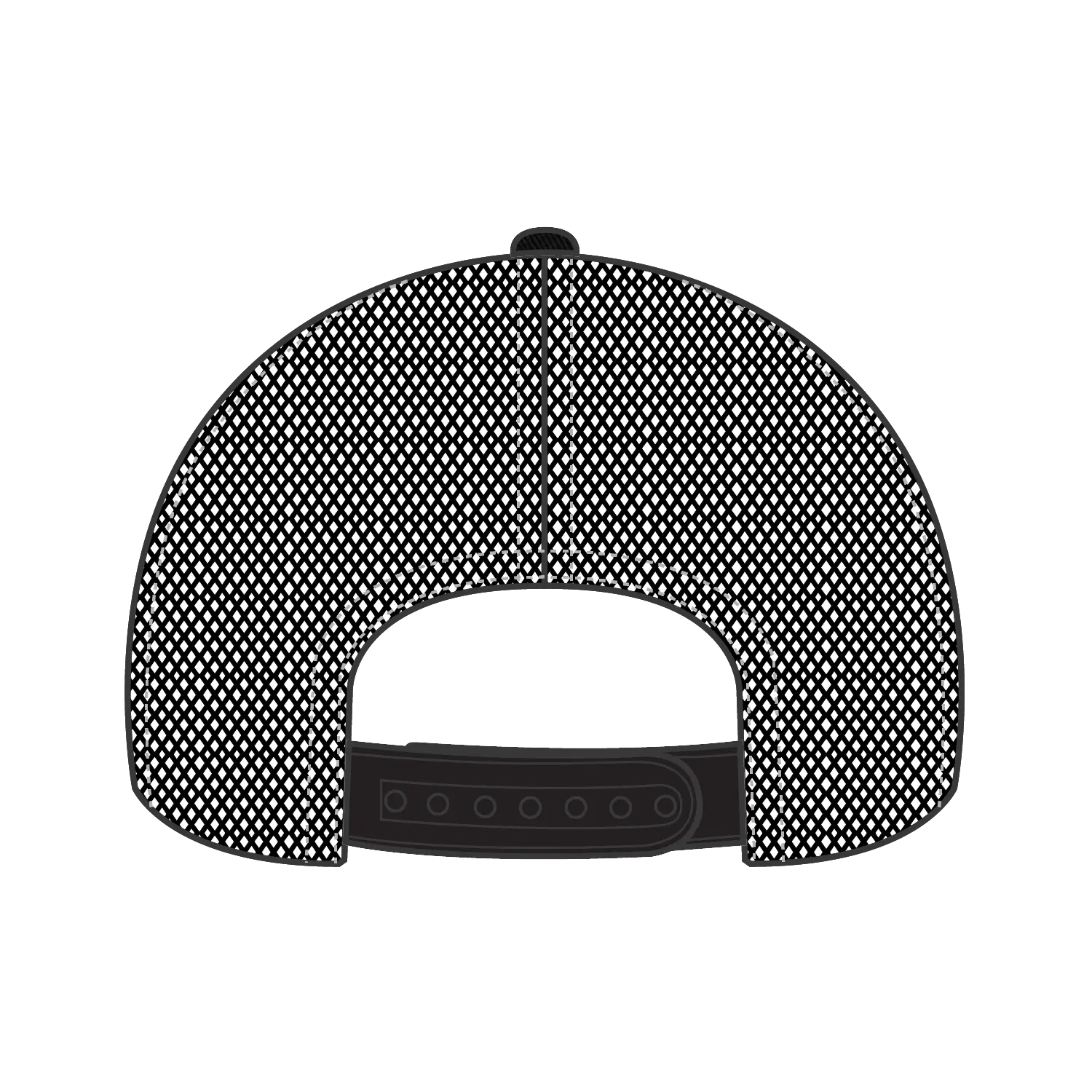 OTTO 121-858 6 Panel Low Profile Mesh Back Trucker Dad Cap - Blk/Ch.Gry/Blk - Blk/Ch.Gry/Blk / 6 1/2’’ - 7 5/8’’