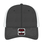 OTTO 121-858 6 Panel Low Profile Mesh Back Trucker Dad Cap - Ch.Gry/Ch.Gry/Wht - Ch.Gry/Ch.Gry/Wht / 6 1/2’’ - 7 5/8’’