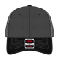 OTTO 121-858 6 Panel Low Profile Mesh Back Trucker Dad Cap - Blk/Ch.Gry/Blk - Blk/Ch.Gry/Blk / 6 1/2’’ - 7 5/8’’