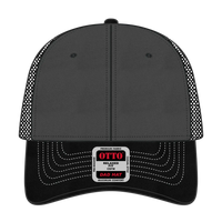 OTTO 121-858 6 Panel Low Profile Mesh Back Trucker Dad Cap - Blk/Ch.Gry/Blk - Blk/Ch.Gry/Blk / 6 1/2’’ - 7 5/8’’