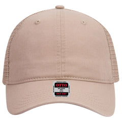 OTTO 121-858 6 Panel Low Profile Mesh Back Trucker Dad Cap - Khaki - Khaki / 6 1/2’’ - 7 5/8’’