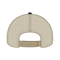 OTTO 121-858 6 Panel Low Profile Mesh Back Trucker Dad Cap - Nvy/Nvy/Kha - Nvy/Nvy/Kha / 6 1/2’’ - 7 5/8’’