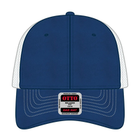 OTTO 121-858 6 Panel Low Profile Mesh Back Trucker Dad Cap - Ryl/Ryl/Wht - Ryl/Ryl/Wht / 6 1/2’’ - 7 5/8’’