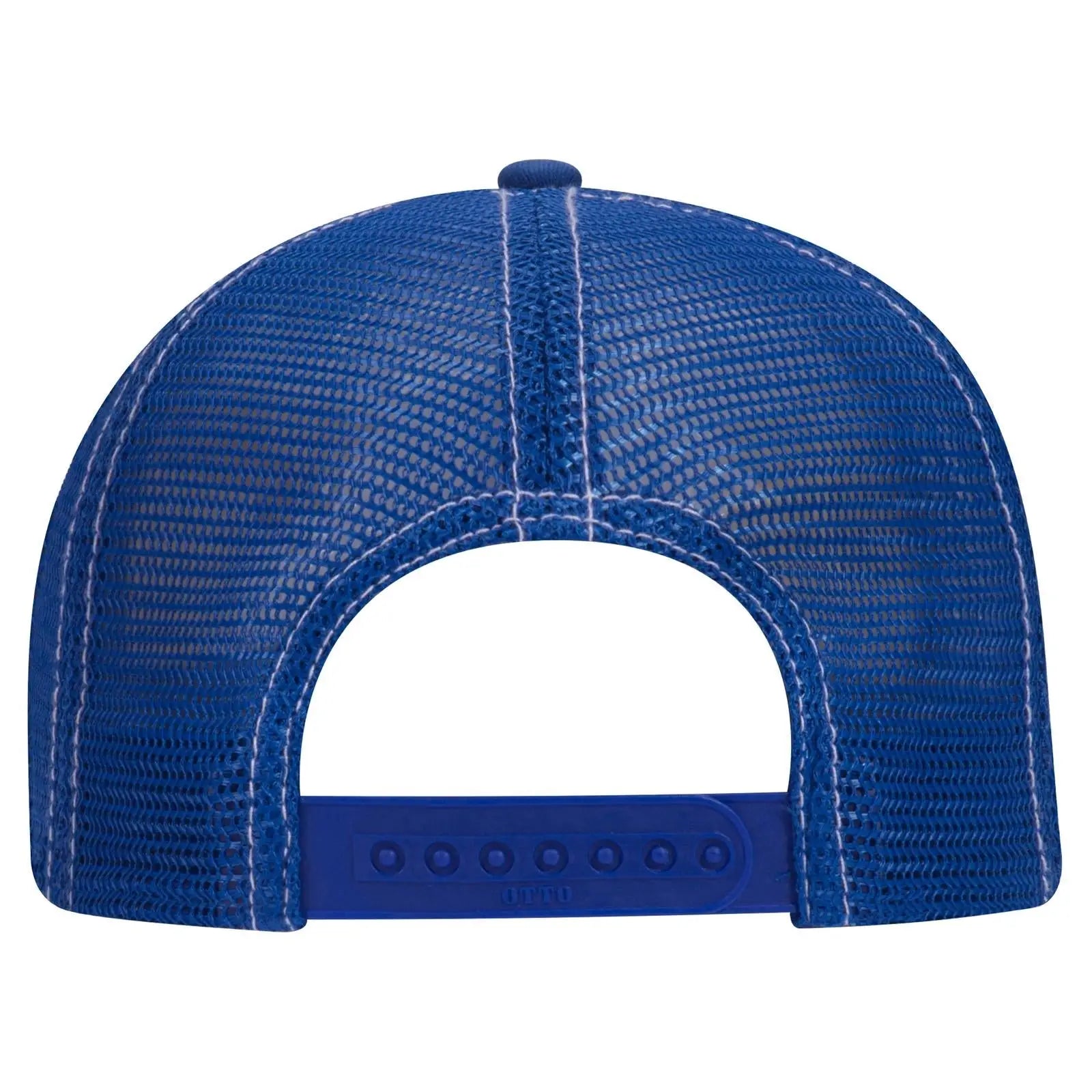 OTTO 121-858 6 Panel Low Profile Mesh Back Trucker Dad Cap - Ryl/Wht/Ryl - Ryl/Wht/Ryl / 6 1/2’’ - 7 5/8’’