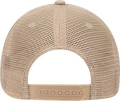 OTTO 121-858 Superior Garment Washed Cotton Twill Low Profile Pro Style Mesh Back Cap - Khaki - Khaki / One Size Fits