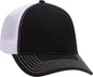 OTTO 121-858 Superior Garment Washed Cotton Twill Low Profile Pro Style Mesh Back Cap - Black Black White - Black White