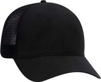 OTTO 121-858 Superior Garment Washed Cotton Twill Low Profile Pro Style Mesh Back Cap - Black - Black / One Size Fits