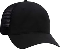 OTTO 121-858 Superior Garment Washed Cotton Twill Low Profile Pro Style Mesh Back Cap - Black - Black / One Size Fits