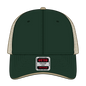 OTTO 122-945 6 Panel Low Profile Mesh Back Trucker Cap - Dk.Grn/Dk.Grn/Kha - Dk.Grn/Dk.Grn/Kha / 6 1/2’’ - 7 5/8’’
