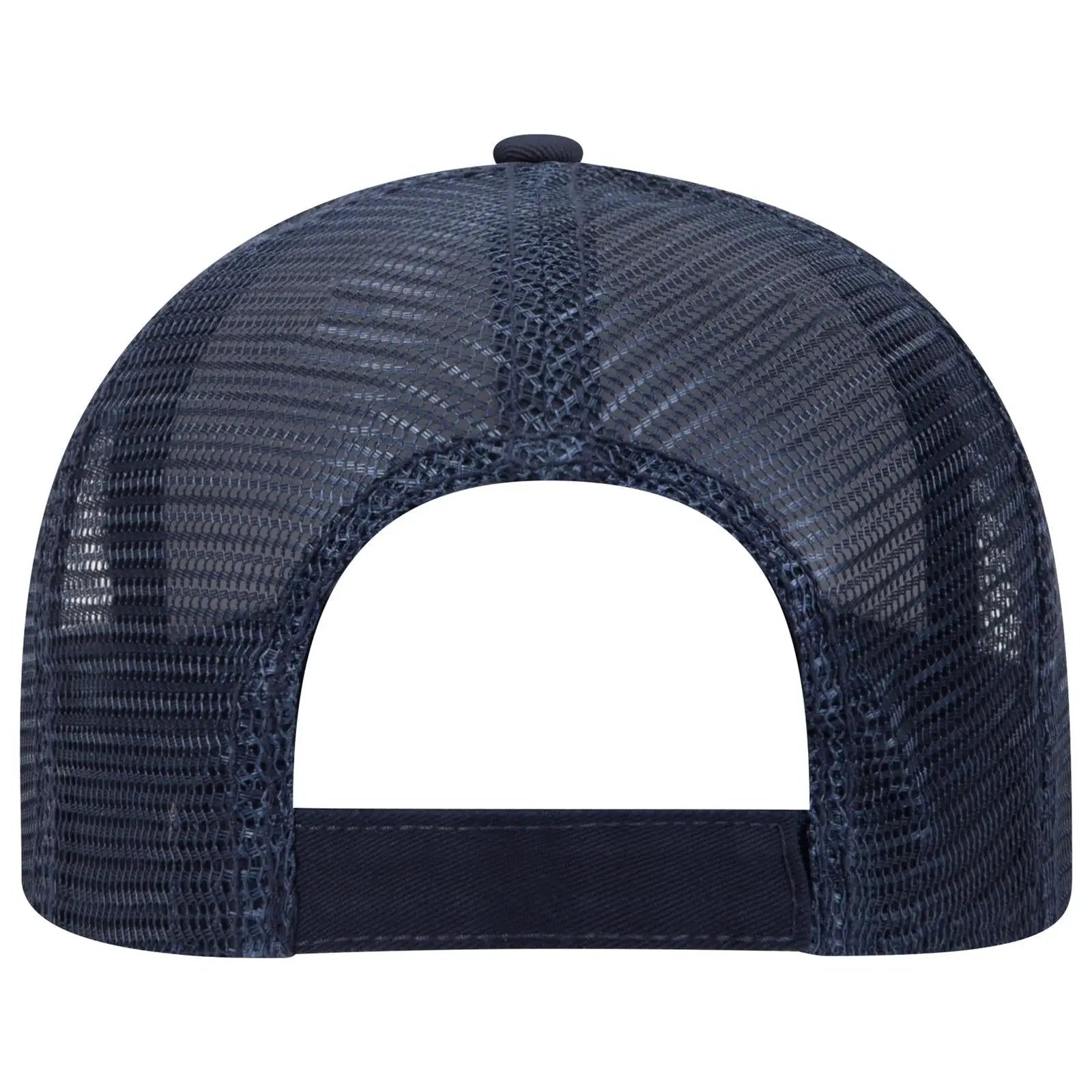 OTTO 122-945 6 Panel Low Profile Mesh Back Trucker Cap - Gry/Gry/Nvy - Gry/Gry/Nvy / 6 1/2’’ - 7 5/8’’