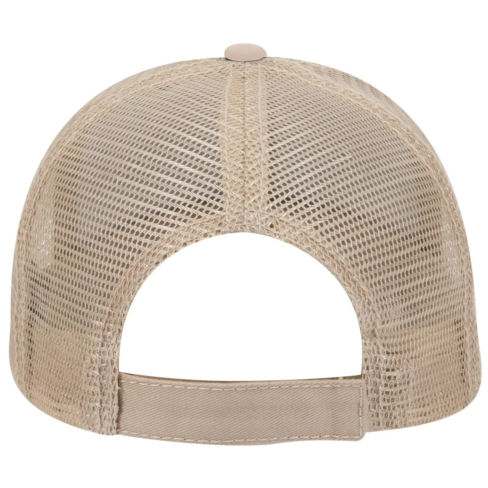 OTTO 122-945 6 Panel Low Profile Mesh Back Trucker Cap - Nvy/Nvy/Kha - Nvy/Nvy/Kha / 6 1/2’’ - 7 5/8’’