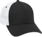 OTTO 122 945 Superior Cotton Twill Flipped Edge Visor Low Profile Pro Style Mesh Back Cap Black Black White Black White