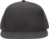 OTTO 123-969 Fit Wool Blend Flat Visor Fitted Pro Style Cap - Charcoal Gray - Dark Gray / 6.875