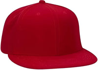 OTTO 123-969 Fit Wool Blend Flat Visor Fitted Pro Style Cap - Red - Red / 6.875