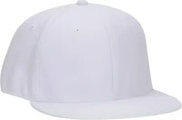 OTTO 123-969 Fit Wool Blend Flat Visor Fitted Pro Style Cap - White - White / 6.875