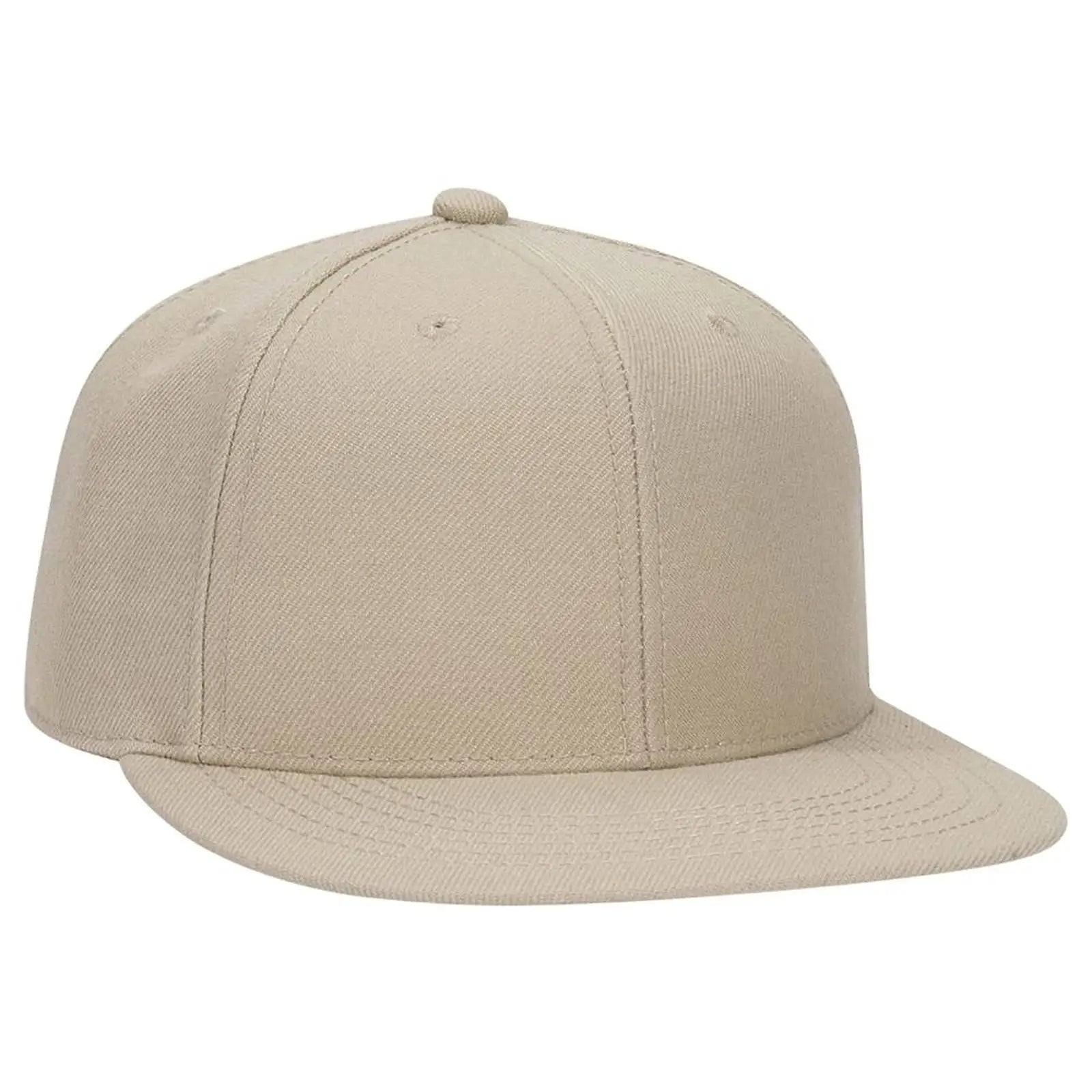 OTTO 123-969 ’OTTO Fit’ 6 Panel Mid Profile Flat Visor Baseball Cap - Khaki