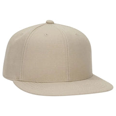 OTTO 123-969 ’OTTO Fit’ 6 Panel Mid Profile Flat Visor Baseball Cap - Khaki