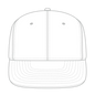 OTTO 123-969 ’OTTO Fit’ 6 Panel Mid Profile Flat Visor Baseball Cap - White - White / 6 7/8’’
