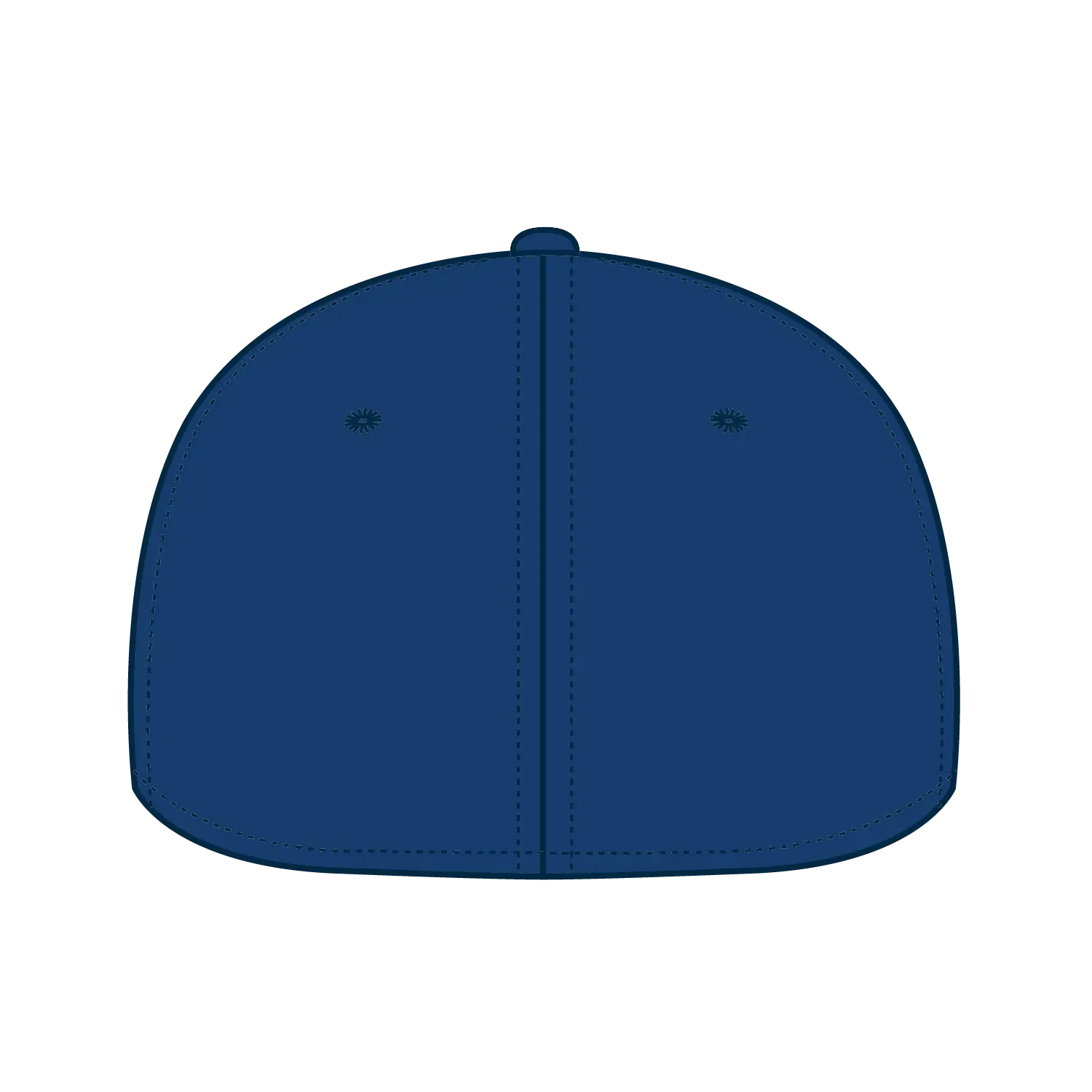 OTTO 123-969 ’OTTO Fit’ 6 Panel Mid Profile Flat Visor Baseball Cap - Royal