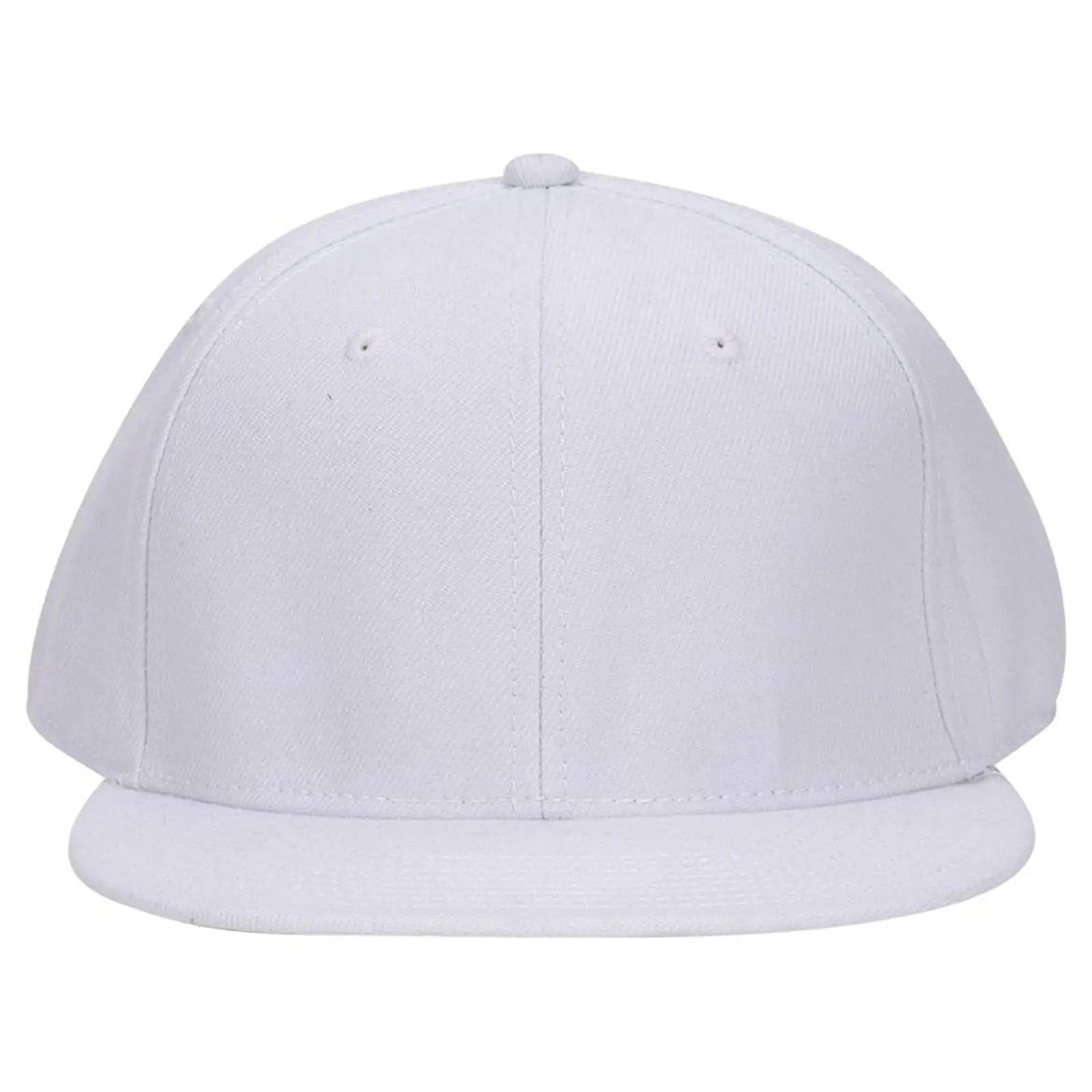 OTTO 123-969 ’OTTO Fit’ 6 Panel Mid Profile Flat Visor Baseball Cap - White