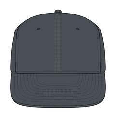 OTTO 123-969 ’OTTO Fit’ 6 Panel Mid Profile Flat Visor Baseball Cap - Char. Gray - Char. Gray / 6 7/8’’