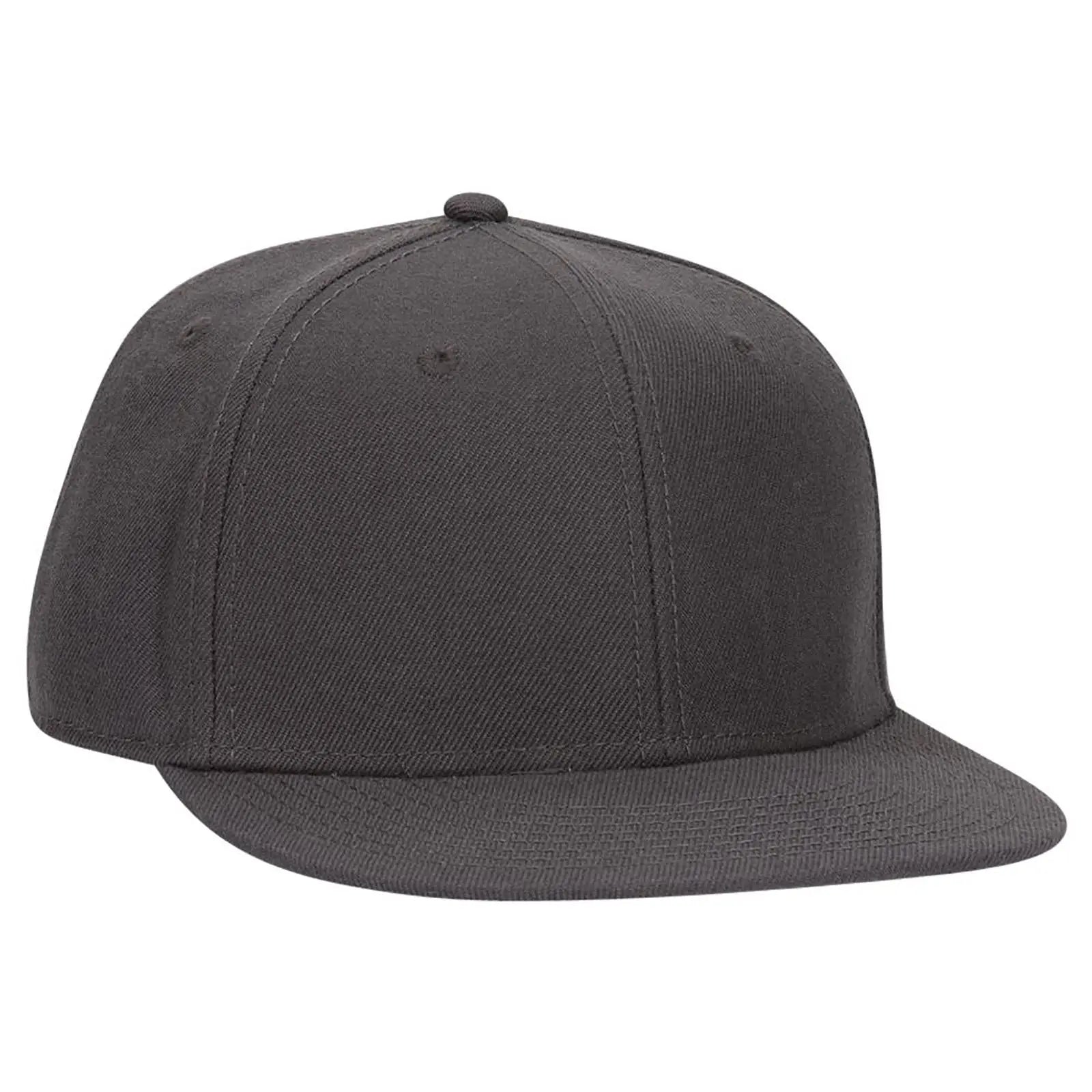 OTTO 123-969 ’OTTO Fit’ 6 Panel Mid Profile Flat Visor Baseball Cap - Char. Gray