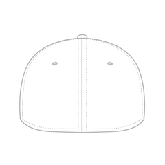 OTTO 123-969 ’OTTO Fit’ 6 Panel Mid Profile Flat Visor Baseball Cap - White