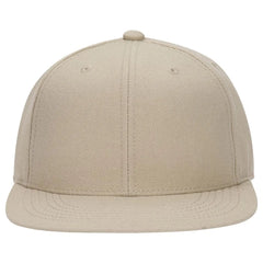 OTTO 123-969 ’OTTO Fit’ 6 Panel Mid Profile Flat Visor Baseball Cap - Khaki