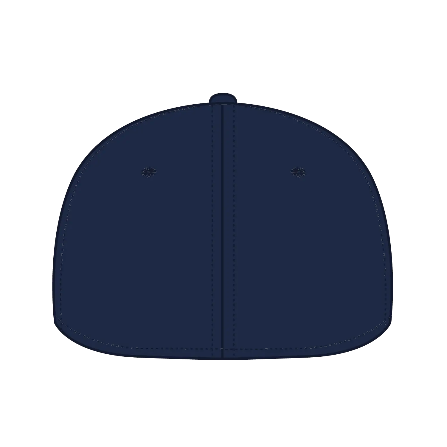 OTTO 123-969 ’OTTO Fit’ 6 Panel Mid Profile Flat Visor Baseball Cap - Navy