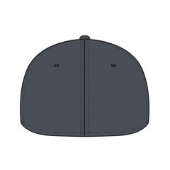 OTTO 123-969 ’OTTO Fit’ 6 Panel Mid Profile Flat Visor Baseball Cap - Char. Gray