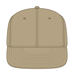 OTTO 123-969 ’OTTO Fit’ 6 Panel Mid Profile Flat Visor Baseball Cap - Khaki - Khaki / 6 7/8’’