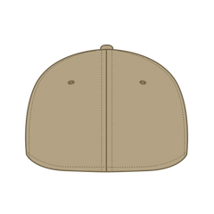 OTTO 123-969 ’OTTO Fit’ 6 Panel Mid Profile Flat Visor Baseball Cap - Khaki