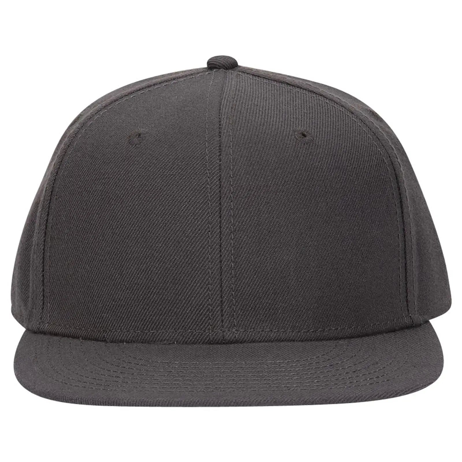 OTTO 123-969 ’OTTO Fit’ 6 Panel Mid Profile Flat Visor Baseball Cap - Char. Gray