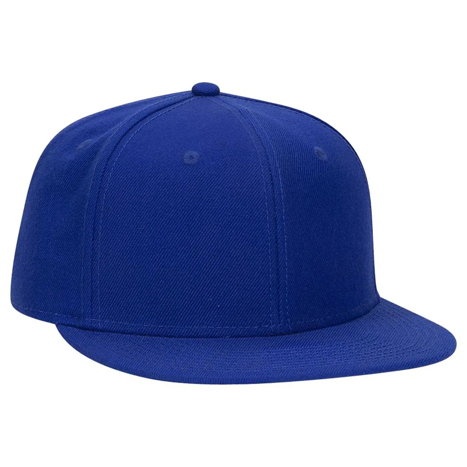 OTTO 123-969 ’OTTO Fit’ 6 Panel Mid Profile Flat Visor Baseball Cap - Royal